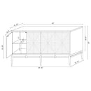 The Calandra Sunburst Parquet Storage Cabinet by Relani Family Furniture