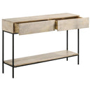 The Hollis Whitewashed Entry Console Table by Relani Family Furniture