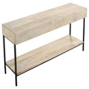 The Hollis Whitewashed Entry Console Table by Relani Family Furniture