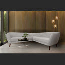 The Solaro Sculpted Velvet Sectional by Clayson Design