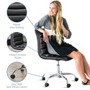 Louise Armless Mid Back Vinyl Office Chair