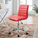 Louise Armless Mid Back Vinyl Office Chair