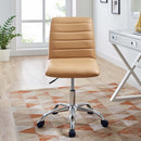 Louise Armless Mid Back Vinyl Office Chair