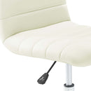 Louise Armless Mid Back Vinyl Office Chair