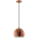 Valerie 10" Half-Sphere Rose Gold Pendant Light