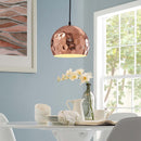 Valerie 10" Half-Sphere Rose Gold Pendant Light