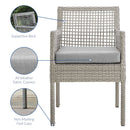 Sean Outdoor Patio Wicker Rattan Dining Armchair