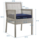 Sean Outdoor Patio Wicker Rattan Dining Armchair