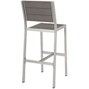 Aviana Armless Bar Stool Outdoor Patio Aluminum Set of 2
