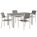 Aviana 5 Piece Outdoor Patio Aluminum Dining Set