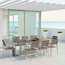 Aviana 9 Piece Outdoor Patio Aluminum Dining Set