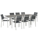 Aviana 9 Piece Outdoor Patio Aluminum Dining Set