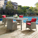 Maisie 5 Piece Outdoor Patio Wicker Rattan Dining Set