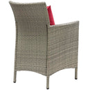 Maisie Outdoor Patio Wicker Rattan Dining Armchair Set of 4