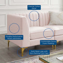 Arianna Upholstered Fabric Loveseat