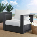 Lionel Outdoor Patio Powder-Coated Aluminum Armchair