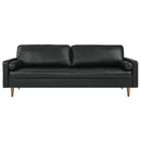 Top Grain Leather Ebony Black Designer Sofa