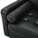 Top Grain Leather Ebony Black Designer Sofa