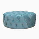 The Elowen Velvet Tufted Ottoman by Clayson Design