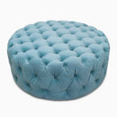 The Elowen Velvet Tufted Ottoman by Clayson Design