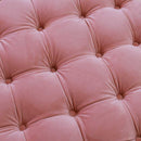 The Elowen Velvet Tufted Ottoman by Clayson Design