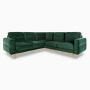 The Orson Velvet Mid-Mod Sectional by Clayson Design