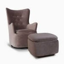The Sutton Velvet Swivel Glider Chair by Clayson Design