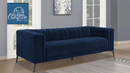 The Chalet Channel-Tufted Velvet Sofa by Clayson Design