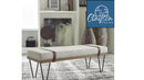 Austin Fabric Upholstered Accent Bench Beige by Clayson Design