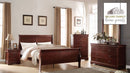 The Louis Petite Cherry Twin Sleigh Bed by Reylani Family Furniture