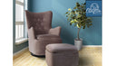 The Sutton Velvet Swivel Glider Chair by Clayson Design