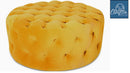The Liora Round Velvet Ottoman by Clayson Design