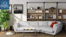 The Lyra Oat Right-Facing Chaise Sectional by Clayson Design