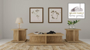Cortona 3-Piece Mango Finish Coffee Table Set by Relani Family Furniture