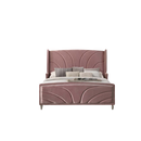 The Liora Deco Velvet Queen Bed by Clayson Design