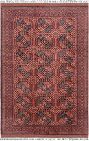 Kinslee Sophisticated Red Rectangle Area Rug