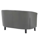 Jamal Upholstered Vinyl Loveseat
