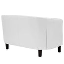 Jamal Upholstered Vinyl Loveseat