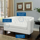 Jamal Upholstered Vinyl Loveseat
