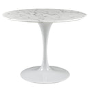 Angie 40" Round Artificial Marble Dining Table
