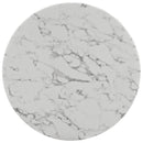 Angie 40" Round Artificial Marble Dining Table