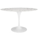 Angie 54" Oval Artificial Marble Dining Table