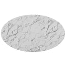 Angie 54" Oval Artificial Marble Dining Table