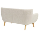 Emilia Upholstered Fabric Loveseat
