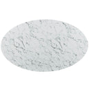 Angie 78" Oval Artificial Marble Dining Table