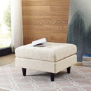 Alaric Upholstered Fabric Ottoman