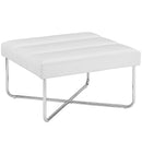 Beckham Upholstered Vinyl Ottoman
