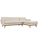 Brianna Right-Facing Upholstered Fabric Sectional Sofa