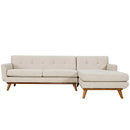 Brianna Right-Facing Upholstered Fabric Sectional Sofa