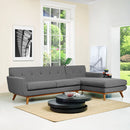 Brianna Right-Facing Upholstered Fabric Sectional Sofa